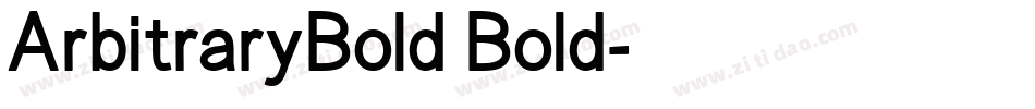 ArbitraryBold Bold字体转换